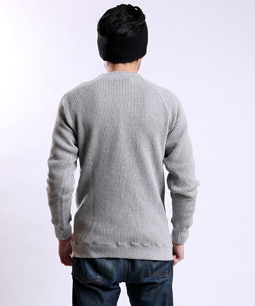 FREAK'S STORE(フリークスストア)の「モックネックワッフルプルオーバー(トップス・メンズ・ホワイト/グレー/ネイビー・M/L)」の4枚目の写真