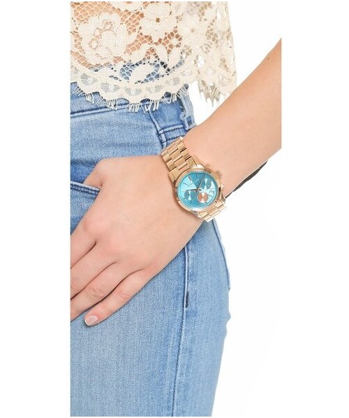 MICHAEL KORS(マイケルコース)の「Michael Kors Runway Watch(アナログ腕時計・レディース・Rose Gold/Blue・One Size)」の2枚目の写真