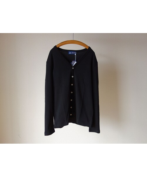 SAINT JAMES（セントジェームス）の「【ラスト1枚！】SAINTJAMES セントジェームス V-NECK COTTON CARDIGAN Vネックコットンカーディガン NOIR ブラック【正規取り扱い品】（カーディガン/ボレロ・メンズ・その他）」の8枚目の写真