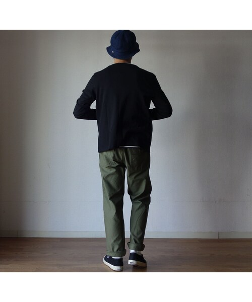 SAINT JAMES（セントジェームス）の「【ラスト1枚！】SAINTJAMES セントジェームス V-NECK COTTON CARDIGAN Vネックコットンカーディガン NOIR ブラック【正規取り扱い品】（カーディガン/ボレロ・メンズ・その他）」の7枚目の写真