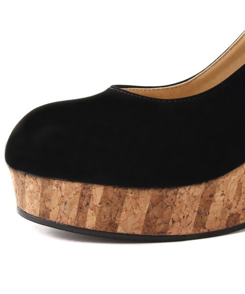 mysty woman（ミスティウーマン）の「コルクソールバックリボンパンプス（シューズ・レディース・アイボリー/レッド系/イエロー/ブラック・M/L）」の10枚目の写真