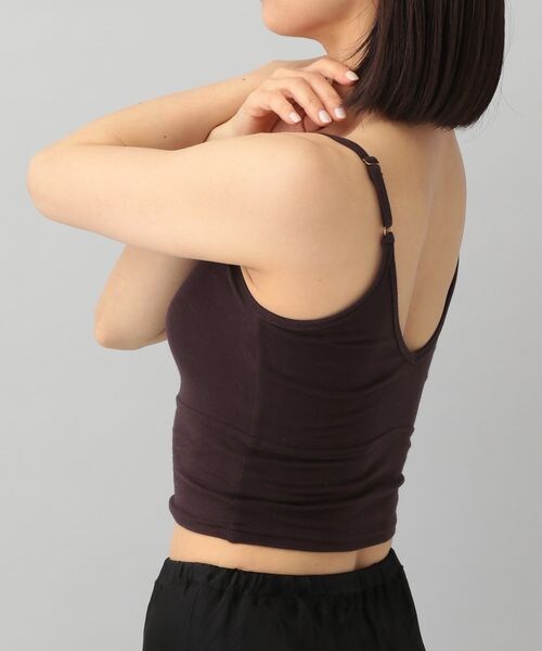 A part by（アパートバイ）の「cohan(コハン)スマイルコットンブラキャミ_カップ付き（アンダーウェア・レディース・ブラック 09/ダークブラウン 57・F）」の10枚目の写真