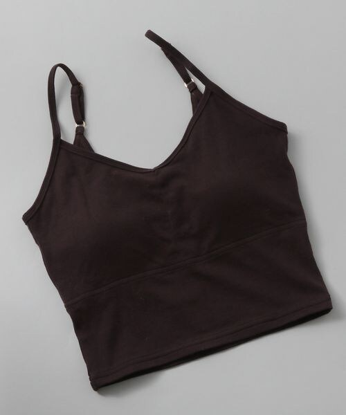 A part by（アパートバイ）の「cohan(コハン)スマイルコットンブラキャミ_カップ付き（アンダーウェア・レディース・ブラック 09/ダークブラウン 57・F）」の7枚目の写真