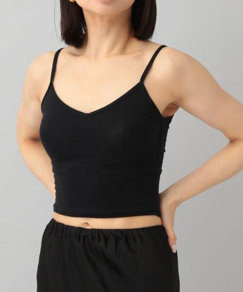 A part by（アパートバイ）の「cohan(コハン)スマイルコットンブラキャミ_カップ付き（アンダーウェア・レディース・ブラック 09/ダークブラウン 57・F）」の4枚目の写真