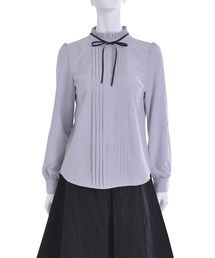 EATME | グログランリボン付スタンドブラウス(トップス)