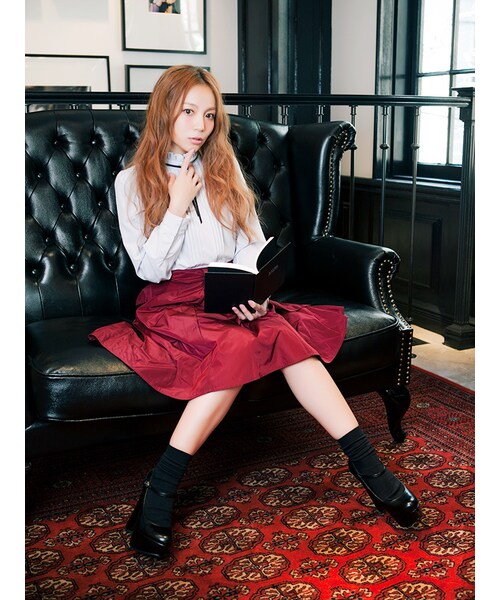 EATME（イートミー）の「グログランリボン付スタンドブラウス（トップス・レディース・アイボリー/ライトグレー/ブラック）」の5枚目の写真