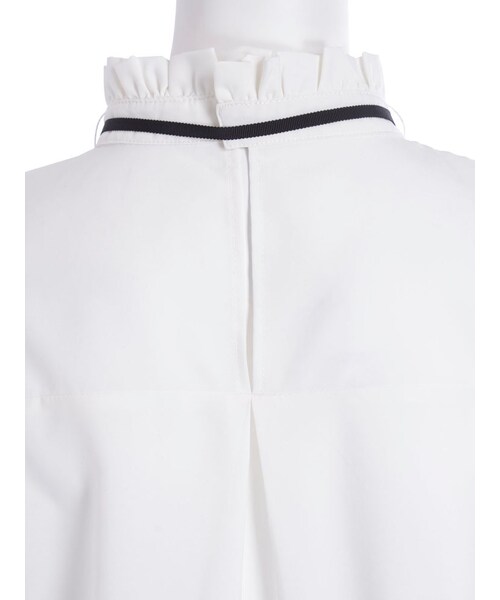 EATME（イートミー）の「グログランリボン付スタンドブラウス（トップス・レディース・アイボリー/ライトグレー/ブラック）」の10枚目の写真