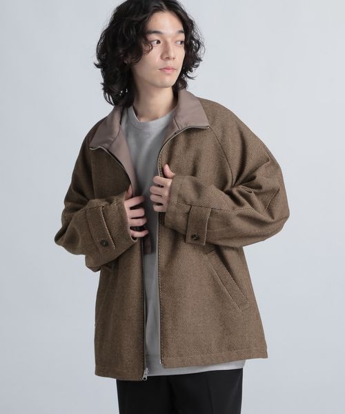 HARE(ハレ)の「リバーシブルオーバースタンドブルゾン(ジャケット/アウター・メンズ・ブラック09/ブラウン56・S/M)」の4枚目の写真