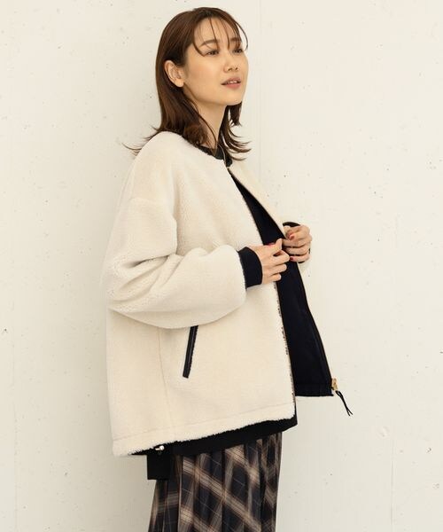 GLOBAL WORK（グローバルワーク）の「リバーシブルボアブルゾン