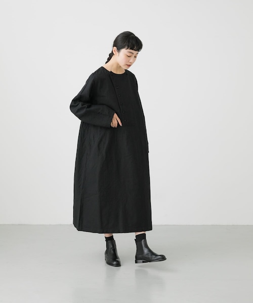 Vlas Blomme（ヴラスブラム）の「Vlas Blomme Cotton Linenラチネワンピース（ワンピース/ドレス・レディース・Black・FREE）」の7枚目の写真