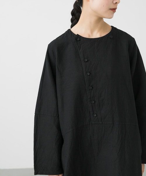 Vlas Blomme（ヴラスブラム）の「Vlas Blomme Cotton Linenラチネワンピース（ワンピース/ドレス・レディース・Black・FREE）」の12枚目の写真