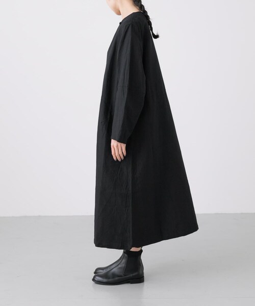 Vlas Blomme（ヴラスブラム）の「Vlas Blomme Cotton Linenラチネワンピース（ワンピース/ドレス・レディース・Black・FREE）」の10枚目の写真