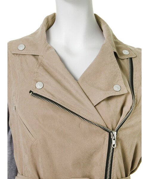 jouetie(ジュエティ)の「ライダーストレンチCT(ジャケット/アウター・レディース・ネイビー/ベージュ・M)」の7枚目の写真