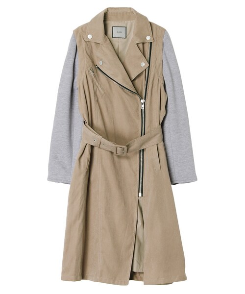 jouetie(ジュエティ)の「ライダーストレンチCT(ジャケット/アウター・レディース・ネイビー/ベージュ・M)」の13枚目の写真