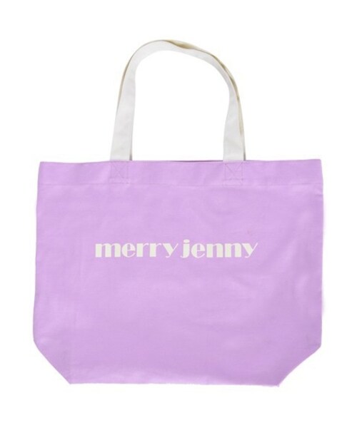 merry jenny（メリージェニー）の「【merryjenny】キャンバスA3ロゴトート（バッグ・レディース・オフホワイト/ブラック/ピンク/ブルー/ラベンダー・F）」の4枚目の写真