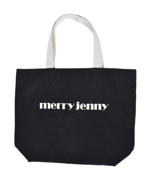 merry jenny（メリージェニー）の「【merryjenny】キャンバスA3ロゴトート（バッグ・レディース・オフホワイト/ブラック/ピンク/ブルー/ラベンダー・F）」の2枚目の写真
