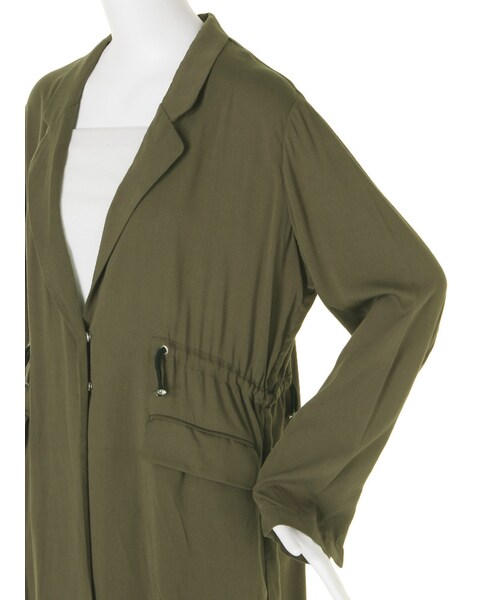 MURUA（ムルーア）の「【MODE】コードライトロングコート（ジャケット/アウター・レディース・ホワイト/ブラック/ベージュ/カーキ・F）」の11枚目の写真