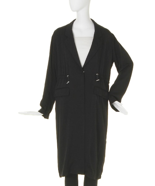 MURUA（ムルーア）の「【MODE】コードライトロングコート（ジャケット/アウター・レディース・ホワイト/ブラック/ベージュ/カーキ・F）」の2枚目の写真