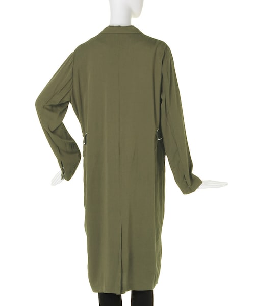 MURUA（ムルーア）の「【MODE】コードライトロングコート（ジャケット/アウター・レディース・ホワイト/ブラック/ベージュ/カーキ・F）」の9枚目の写真