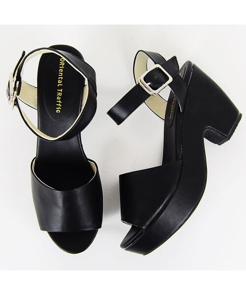 ORiental TRaffic（オリエンタルトラフィック）の「ストラップサンダル（シューズ・レディース・ブラック/ブラウン/ホワイト・S/M/L/LL）」の2枚目の写真