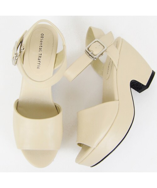 ORiental TRaffic（オリエンタルトラフィック）の「ストラップサンダル（シューズ・レディース・ブラック/ブラウン/ホワイト・S/M/L/LL）」の3枚目の写真