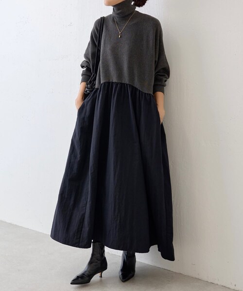 BEARDSLEY（ビアズリー）の「ニットコンビギャザーワンピース（）」 - WEAR