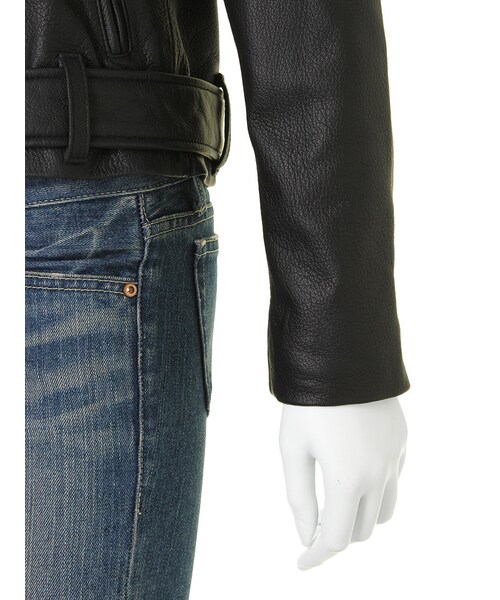 Ungrid（アングリッド）の「≪Sweet,non-no 掲載≫【Casual】ゴートレザーライダースジャケット（ジャケット/アウター・レディース・ブラック/ネイビー/キャメル・S/M）」の13枚目の写真