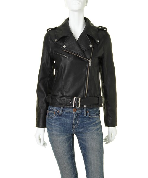 Ungrid（アングリッド）の「≪Sweet,non-no 掲載≫【Casual】ゴートレザーライダースジャケット（ジャケット/アウター・レディース・ブラック/ネイビー/キャメル・S/M）」の8枚目の写真