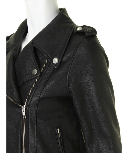 Ungrid（アングリッド）の「≪Sweet,non-no 掲載≫【Casual】ゴートレザーライダースジャケット（ジャケット/アウター・レディース・ブラック/ネイビー/キャメル・S/M）」の12枚目の写真