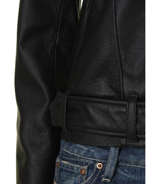 Ungrid（アングリッド）の「≪Sweet,non-no 掲載≫【Casual】ゴートレザーライダースジャケット（ジャケット/アウター・レディース・ブラック/ネイビー/キャメル・S/M）」の14枚目の写真