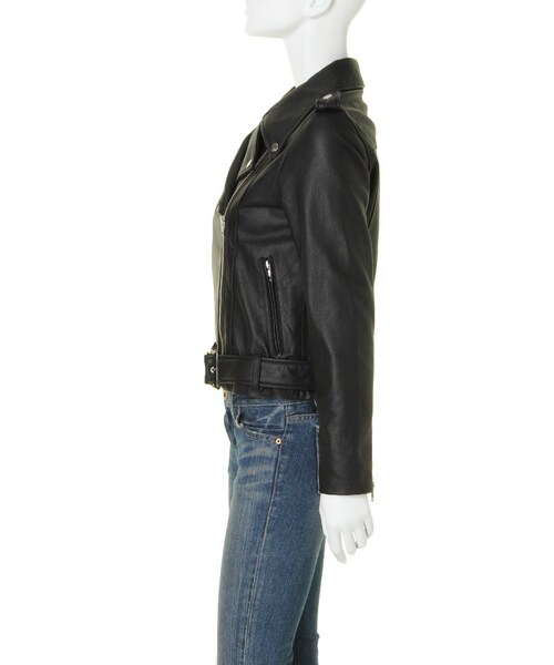 Ungrid（アングリッド）の「≪Sweet,non-no 掲載≫【Casual】ゴートレザーライダースジャケット（ジャケット/アウター・レディース・ブラック/ネイビー/キャメル・S/M）」の9枚目の写真