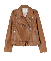 Ungrid | ≪Sweet,non-no 掲載≫【Casual】ゴートレザーライダースジャケット(ジャケット/アウター)