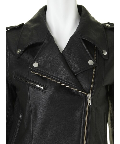 Ungrid（アングリッド）の「≪Sweet,non-no 掲載≫【Casual】ゴートレザーライダースジャケット（ジャケット/アウター・レディース・ブラック/ネイビー/キャメル・S/M）」の11枚目の写真