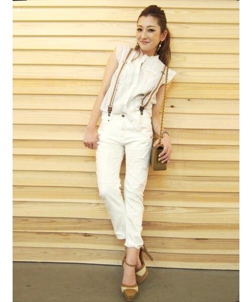 Ungrid（アングリッド）の「ホワイトサルエル（パンツ・レディース・ホワイト・24/25/26）」の4枚目の写真