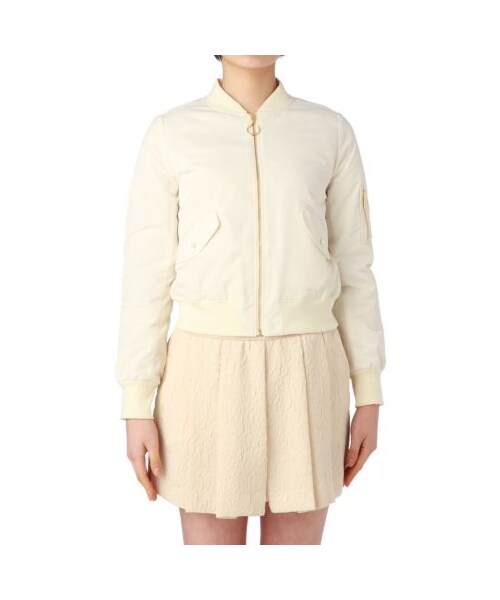 MINIMUM（ミニマム）の「MA-1風ジップブルゾン（ブルゾン（ジャンパー）・レディース・カーキ系/ホワイト系/ネイビー・S/M）」の2枚目の写真