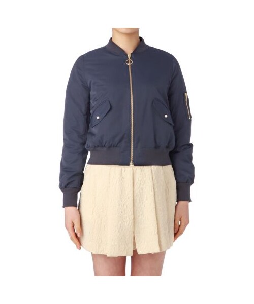 MINIMUM（ミニマム）の「MA-1風ジップブルゾン（ブルゾン（ジャンパー）・レディース・カーキ系/ホワイト系/ネイビー・S/M）」の3枚目の写真