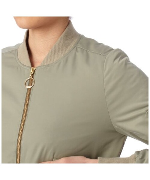 MINIMUM（ミニマム）の「MA-1風ジップブルゾン（ブルゾン（ジャンパー）・レディース・カーキ系/ホワイト系/ネイビー・S/M）」の6枚目の写真