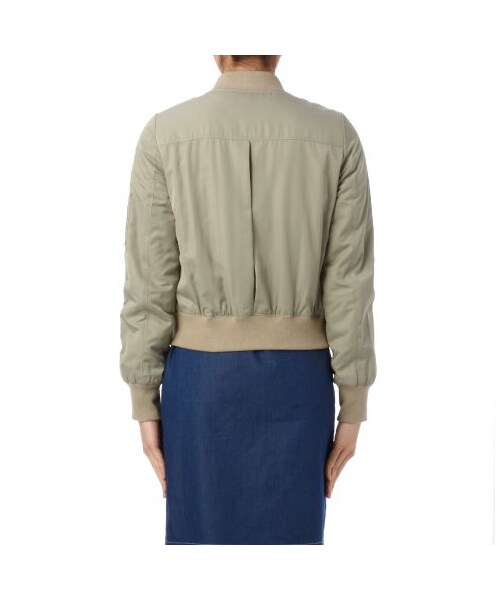 MINIMUM（ミニマム）の「MA-1風ジップブルゾン（ブルゾン（ジャンパー）・レディース・カーキ系/ホワイト系/ネイビー・S/M）」の5枚目の写真