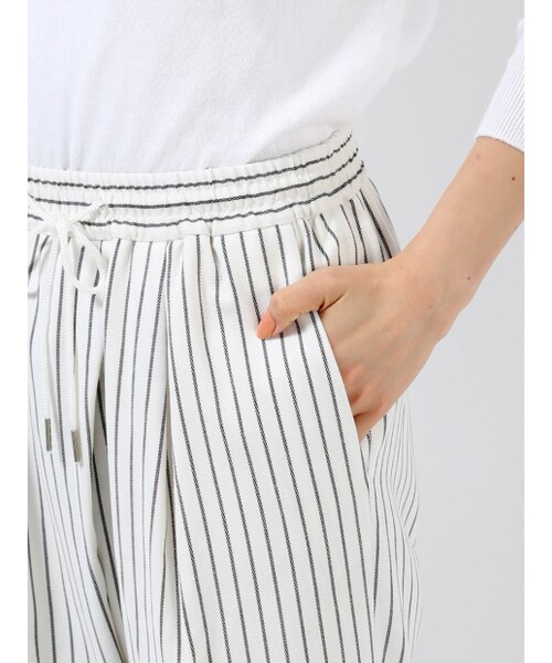 MYSELF ABAHOUSE(マイセルフアバハウス)の「ギャザーパンツ(パンツ・レディース・ホワイト/オフホワイト・F)」の7枚目の写真