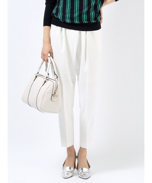 MYSELF ABAHOUSE(マイセルフアバハウス)の「ギャザーパンツ(パンツ・レディース・ホワイト/オフホワイト・F)」の2枚目の写真