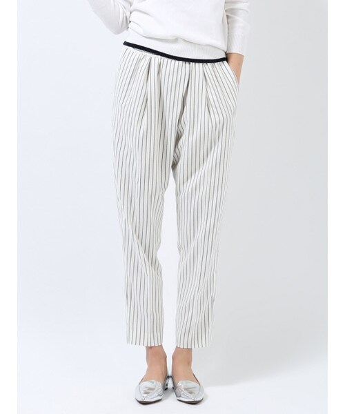 MYSELF ABAHOUSE(マイセルフアバハウス)の「ギャザーパンツ(パンツ・レディース・ホワイト/オフホワイト・F)」の3枚目の写真