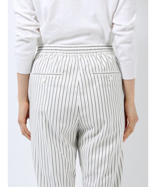 MYSELF ABAHOUSE(マイセルフアバハウス)の「ギャザーパンツ(パンツ・レディース・ホワイト/オフホワイト・F)」の6枚目の写真