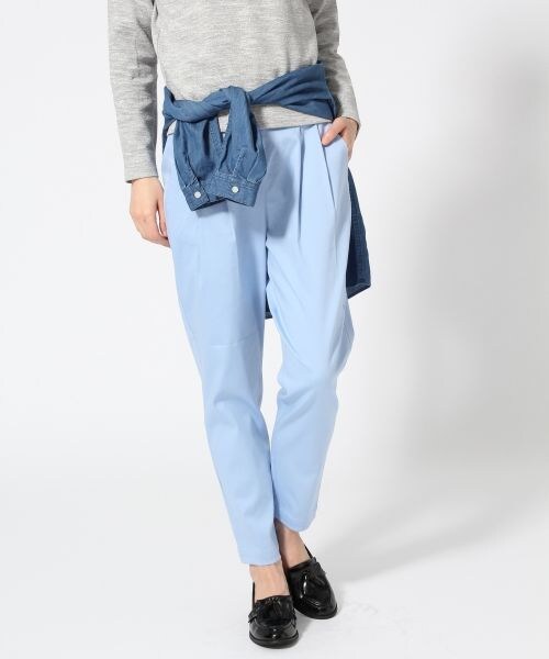 LEPSIM（レプシィム）の「コットン／レーヨン／ＰＵテーパードパンツ（パンツ・レディース・オフ/ベージュ/ライトブルー/ネイビー・Ｍ/Ｌ）」の3枚目の写真