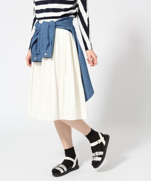 LEPSIM(レプシィム)の「スソケシランダムプリーツスカート(スカート・レディース・オフ/イエロー/サックス/ダークネイビー・M/L)」の1枚目の写真