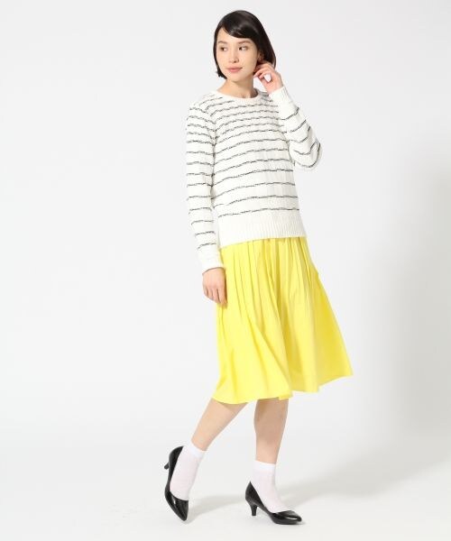 LEPSIM(レプシィム)の「スソケシランダムプリーツスカート(スカート・レディース・オフ/イエロー/サックス/ダークネイビー・M/L)」の6枚目の写真