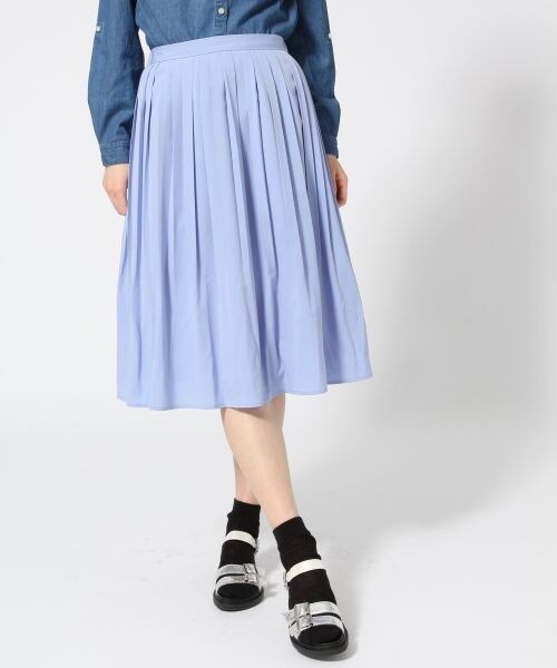 LEPSIM(レプシィム)の「スソケシランダムプリーツスカート(スカート・レディース・オフ/イエロー/サックス/ダークネイビー・M/L)」の2枚目の写真