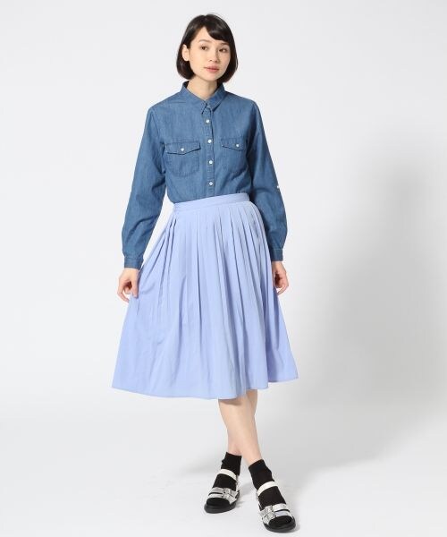 LEPSIM(レプシィム)の「スソケシランダムプリーツスカート(スカート・レディース・オフ/イエロー/サックス/ダークネイビー・M/L)」の7枚目の写真