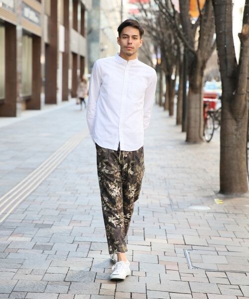 RAGEBLUE（レイジブルー）の「【先行予約】CLTフラワーアンクルパンツ（パンツ・メンズ・ホワイト系/ブラック系・Ｍ/Ｌ）」の3枚目の写真