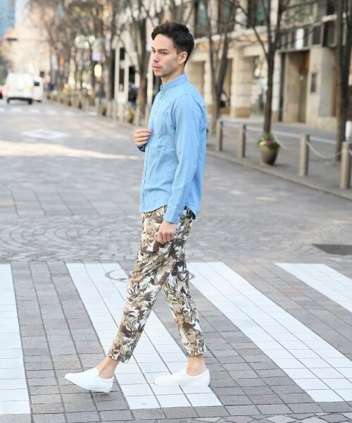 RAGEBLUE（レイジブルー）の「【先行予約】CLTフラワーアンクルパンツ（パンツ・メンズ・ホワイト系/ブラック系・Ｍ/Ｌ）」の4枚目の写真