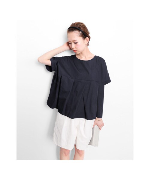 KBF（ケイビーエフ）の「ランダムタックプルオーバー（トップス・レディース・WHITE/SAX/YELLOW/NAVY・one）」の10枚目の写真